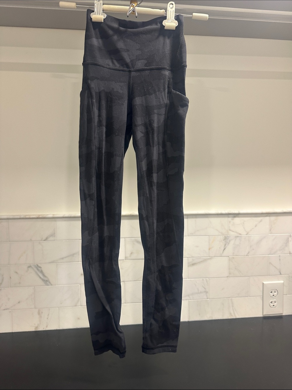 lululemon athletica Black Camo High-Rise Leggings with Side Pocket
